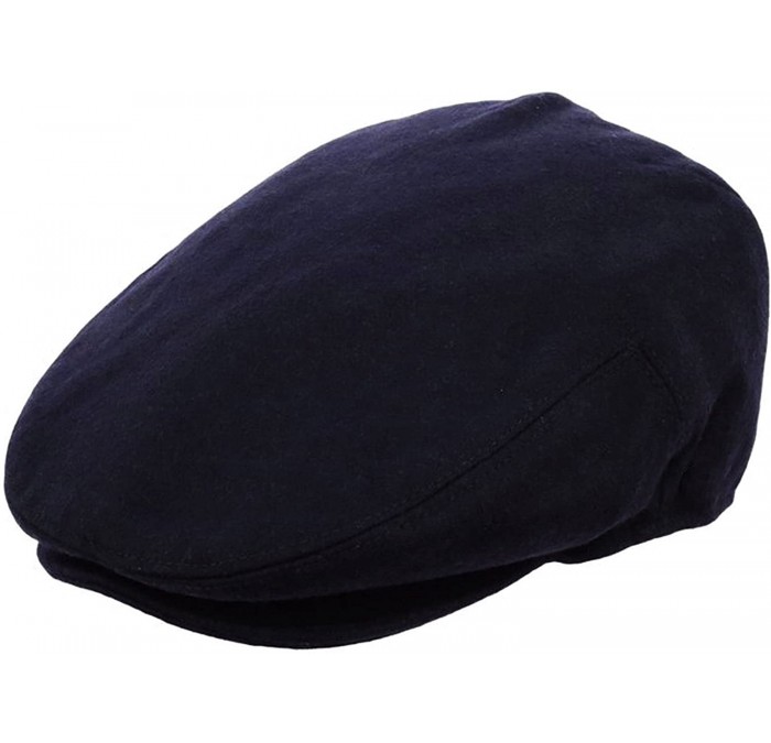 Skullies & Beanies Men's Premium Wool Blend Classic Flat IVY newsboy Collection Hat - 1581-navy - C912N6D8LO8 $31.55