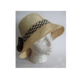 Sun Hats Raffia Gingham Sun Hat Raff-1 - Beige - CB11YBN8WGN $42.72