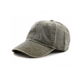 Baseball Caps 100% Cotton Pigment Dyed Low Profile Dad Hat Six Panel Cap - 1. Olive - C9189A2CL0Z $10.95