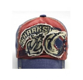 Baseball Caps Unisex Vintage Distressed Washed Cotton Baseball Hat Cap for Men Women - Wine Red - C518SEG8Y4Z $20.00