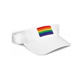 Visors Embroidered Rectangle Rainbow Visor in White in a Bag - CK12MZ9FZM8 $14.34