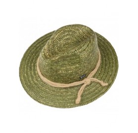 Cowboy Hats Tyrolean Straw Hat Women/Men - Made in Italy - Olive - C818O9AAUQM $31.40