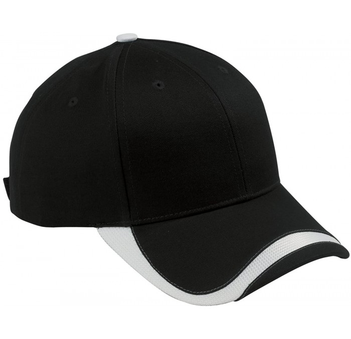 Baseball Caps Sport Wave Baseball Cap (SWTB) - Black/White - CI114K9AMUL $7.99