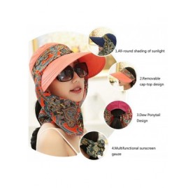 Sun Hats Sun Hat for Women Large Wide Brim Hats Girls Beach UV Protection Packable Baseball Caps - Blue-c - CC18RXHCK5I $30.51