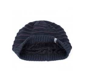 Skullies & Beanies Beanie Hat for Men Women Winter Warm Knit Slouchy Thick Skull Cap Casual Down Headgear Earmuffs Hat - CV18...