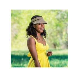 Sun Hats Bianca Visor - Women's Hat - 100% Paper Braid - Natural - CH12NA38ZNH $30.13