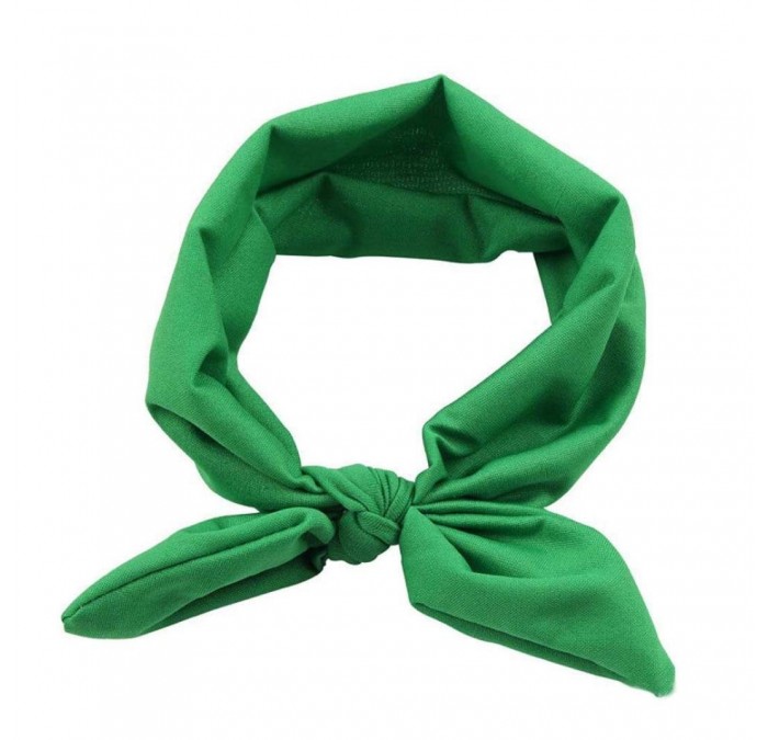 Headbands Elastic Hairband Bandana Headband Decoration - Green - CR18GNWOSDM $14.24