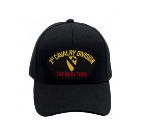 Baseball Caps 1st Cavalry Division Hat - The First Team/Ballcap Adjustable One Size Fits Most - Black - C618QXIXIIK $28.98