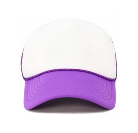 Baseball Caps Neon Trucker Caps Adjustable Snapback Hat - Neon Purple/White - C117AAE95Q2 $16.82
