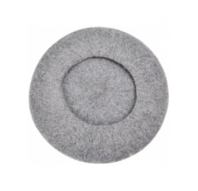 Berets Women Wool Beret Hat Solid Color French Style Warm Cap - Grey - CO18LRWT8M8 $13.34