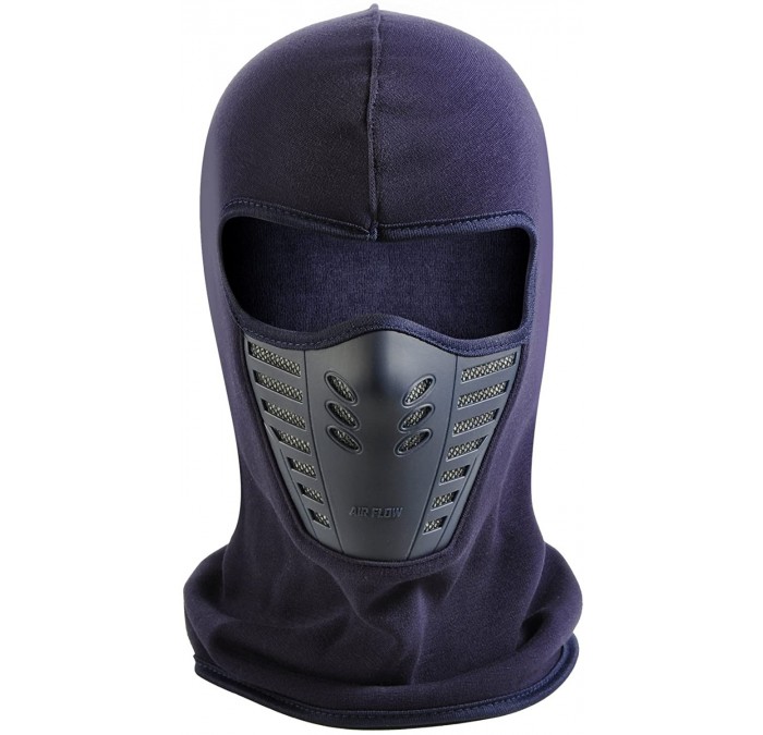 Balaclavas Balaclava Ski Mask Unisex Winter Fleece Warm Full Face Cover Anti-dust Windproof Hats - Navy Blue - C51867D49D3 $4...