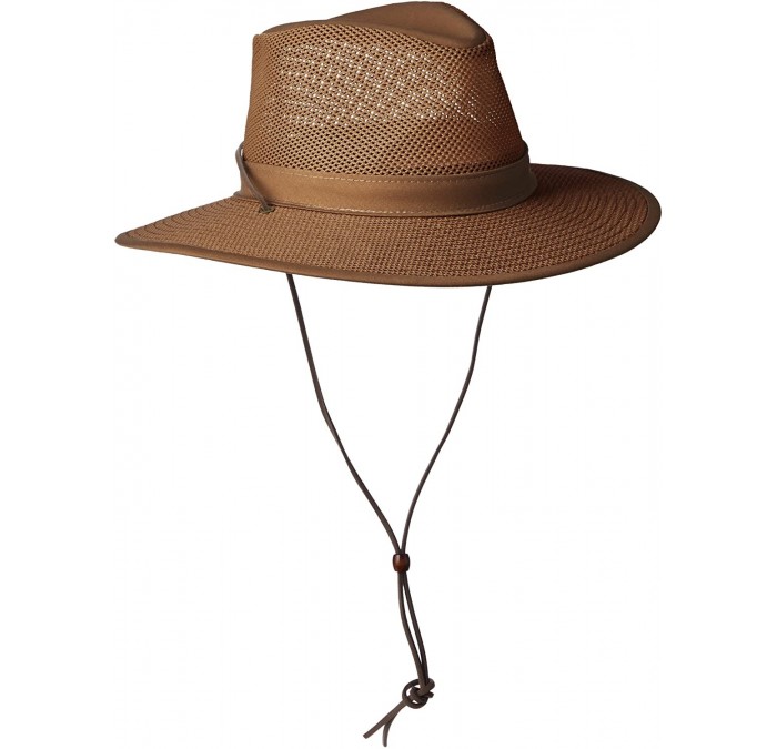 Sun Hats Aussie Breezer 5310 Cotton Mesh Hat - Earth - CI112VGJGNF $86.61