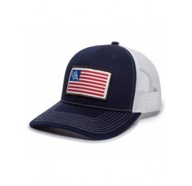Baseball Caps American Flag USA Scout Patch Mesh Back Trucker Hat - Adjustable Snapback Baseball Cap for Men & Women - C018AE...