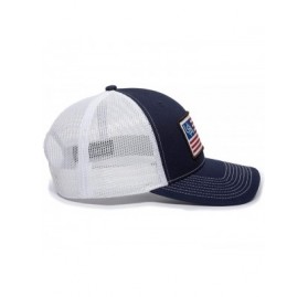 Baseball Caps American Flag USA Scout Patch Mesh Back Trucker Hat - Adjustable Snapback Baseball Cap for Men & Women - C018AE...