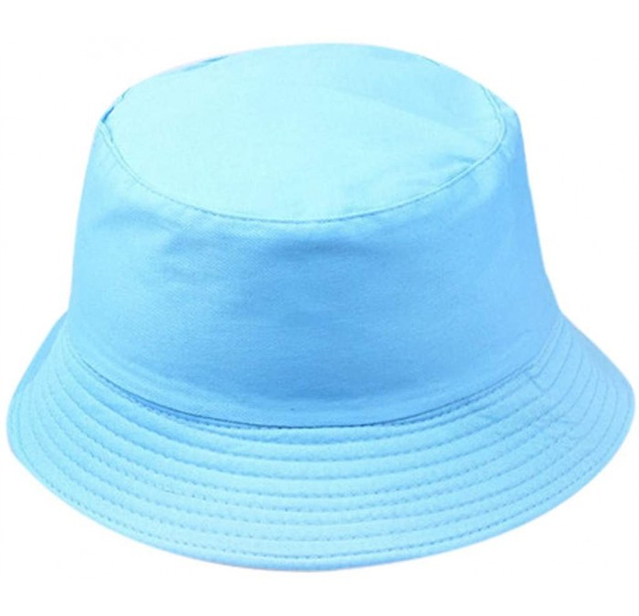 Sun Hats Sun Hat- Women Men Unisex Fisherman Hat Fashion Wild Sun Protection Cap Outdoors - Skyblue - C718U4M0LT6 $7.26