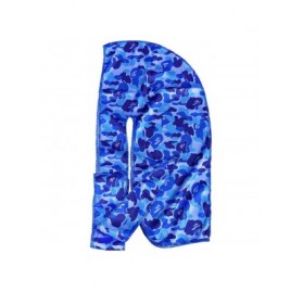 Skullies & Beanies Silky Designer Durag - (Multiple Designs) - 360 Waves - Blue Bape - C318QRC68TK $28.69