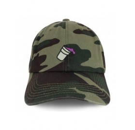 Baseball Caps Double Cup Morning Coffee Embroidered Soft Crown 100% Brushed Cotton Cap - Camo - CA18SR0KE9W $20.41