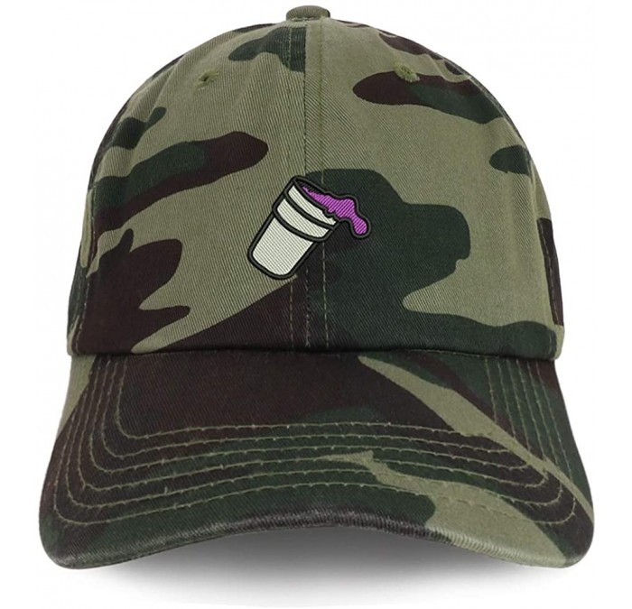 Baseball Caps Double Cup Morning Coffee Embroidered Soft Crown 100% Brushed Cotton Cap - Camo - CA18SR0KE9W $20.41