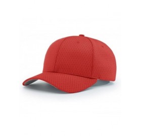 Baseball Caps 414 Pro Mesh Adjustable Blank Baseball Cap Fit Hat - Red - CS1873A0LGA $11.48