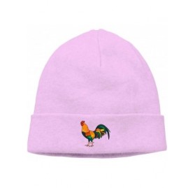 Skullies & Beanies Hip-Hop Knitted Hat for Mens Womens Rooster Unisex Cuffed Plain Skull Knit Hat Cap Head Cap - Pink - CJ18L...