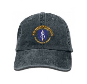 Baseball Caps Mens Cotton Washed Twill Baseball Cap 8th Infantry Division Pathfinder Hat - Navy - C318I70GI00 $17.62