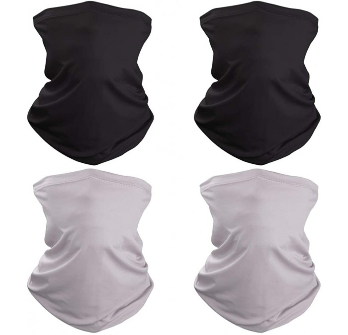 Balaclavas Summer Sun Protection Neck Gaiter Face Cover Scarf Dust Wind Bandana Mask for Fishing Hiking - 2 Black+2 Gray - CF...