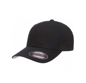 Baseball Caps Cotton Twill Fitted Cap - Black - CD184EW2K9H $19.49