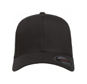 Baseball Caps Cotton Twill Fitted Cap - Black - CD184EW2K9H $19.49