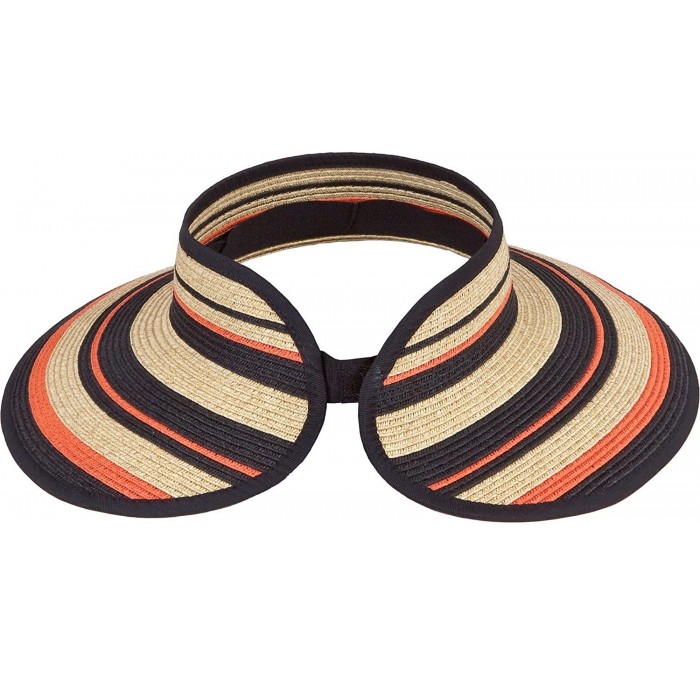 Sun Hats Natural Braid Extreme Wide Brim Roll Up Sun Visor Hat - Dark Wheat - C611FAACXI7 $21.60