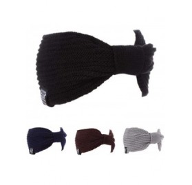 Headbands Women Fashion Casual Stripe Knitted Headband Hair Band Hair Accessori Cold Weather Headbands - Black - CZ18LR3U37Y ...