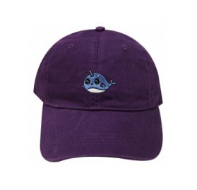 Baseball Caps Whale Unicorn Cotton Baseball Dad Cap - Purple - CD183XH6020 $24.09