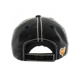 Baseball Caps Football Mama Women's Vintage Cotton Baseball Hat - Black - C118WKKRNHY $10.14