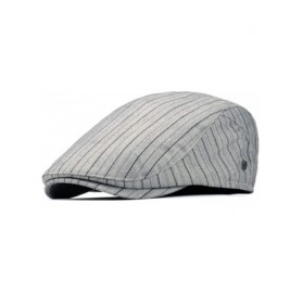 Newsboy Caps Cotton Flat Cap Men's Striped Retro Golf Gatsby Hat Duckbill Newsboy Falt Cap - Gray02 - C718K7R3SOS $11.82