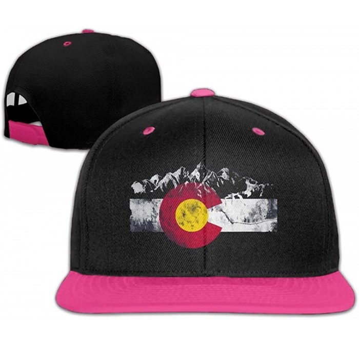 Baseball Caps Mens/Womens Hip-hop Hats Colorado Flag Moutain Adjustable Snapback Hat - CW18K58YA5R $13.88