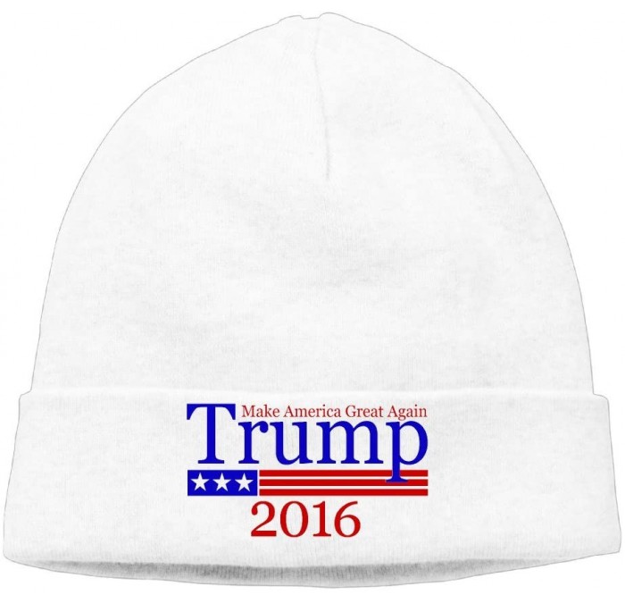 Skullies & Beanies Trump Make America Great Again Beanie Skully Cap Hat Watch Hat Ski Cap Hat DeepHeather - White - CH12O1412...