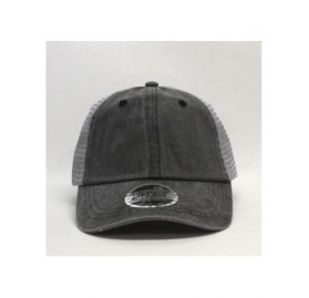 Baseball Caps Vintage Washed Cotton Soft Mesh Adjustable Baseball Cap - Charcoal/Charcoal/Gray - CS180ECDMEM $12.51