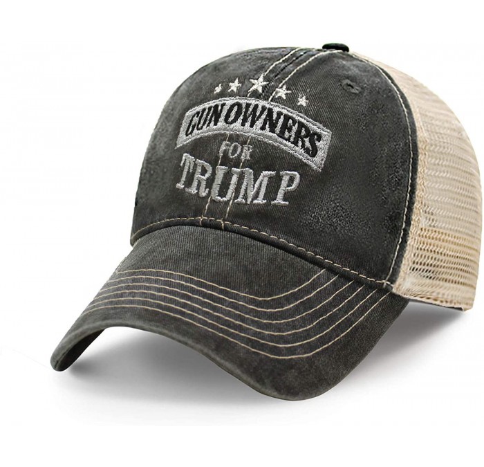 Baseball Caps Gun Owners for Trump Trump 2020 Keep America Great Campaign Rally Embroidered US Hat Baseball Trucker Cap - C31...
