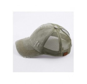 Baseball Caps Exclusives Hatsandscarf Distressed Adjustable - Khaki - CO18OXYRKL7 $17.69