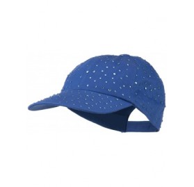 Baseball Caps Bejeweled Glitter Baseball Cap - Blue - CM11VSYDM13 $29.20