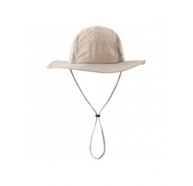 Sun Hats Men's Sun Hat UPF 50+ Wide Brim Bucket Hat Windproof Fishing Hats - N Khaki - CZ18TATO8EG $15.72