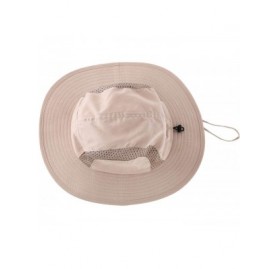 Sun Hats Men's Sun Hat UPF 50+ Wide Brim Bucket Hat Windproof Fishing Hats - N Khaki - CZ18TATO8EG $15.72
