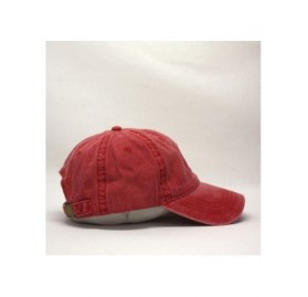 Baseball Caps Vintage Washed Dyed Cotton Twill Low Profile Adjustable Baseball Cap - Red Scooter - CJ186Z0UAST $16.22