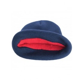 Skullies & Beanies 100% Acrylic Winter Cuffed Beanie with Soft Lining Adult Size for Men and Women - Navy - CF18K2U527D $13.36