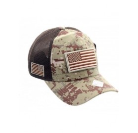 Baseball Caps American USA Flag Mesh Tactical Cap Military Embroidered Hat w/Side Reverse Flag - Brown Digital Camo - CH18Q87...