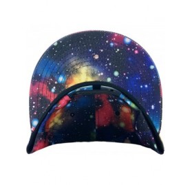 Baseball Caps Galaxy Leaf Hologram Floral Aztec Bandana Print Brim Snapback Hat Baseball Cap - 01) Galaxy Full Print - Black ...