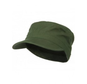 Baseball Caps Cotton Fitted Military Cap - Olive - CI11673K2U9 $22.42