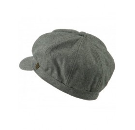 Newsboy Caps Wool Solid Spitfire Hat - Light Grey - CV11I67LQQN $24.19
