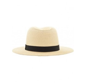 Fedoras Unisex Beach Straw Hat Jazz Sunshade Panama Trilby Fedora Hat Gangster Cap Straw hat Summer Best 2019 New - CO18QWCO8...