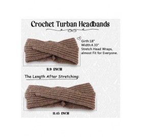 Headbands 8 Pack Crochet Turban Headband Winter Knitted Hairband Braided Ear Warmer Headwraps for Women Girls - CC18LKWUZX4 $...
