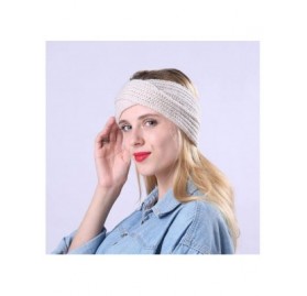 Headbands 8 Pack Crochet Turban Headband Winter Knitted Hairband Braided Ear Warmer Headwraps for Women Girls - CC18LKWUZX4 $...